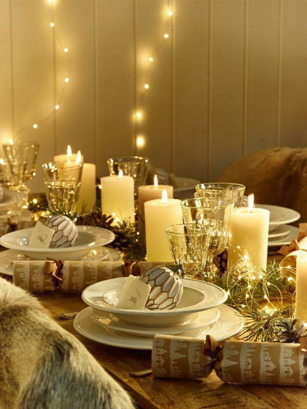 γοητευτικό - Χριστούγεννα-χαμηλό-Χριστούγεννα-yourself-κάνει Deco για το τραπέζι