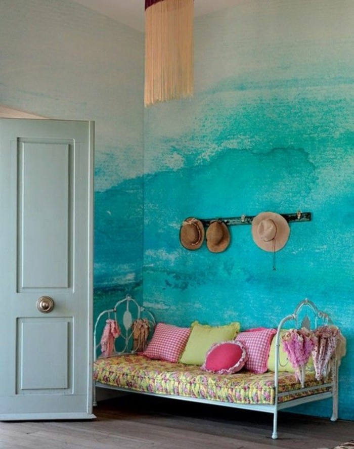hálószoba festék-ötletek eredeti falba építhető