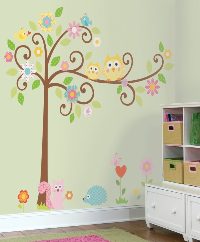 dormitorio fondo de pantalla-para-niña-tree-in-the-wall