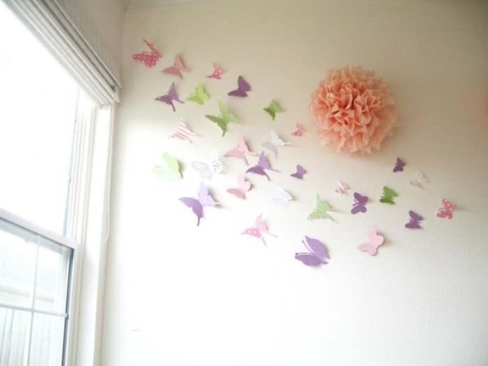 спалня тапети-за-момиче-пра-хартия-пеперуди