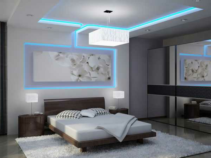szoba fedél új design-kék világítás-as-kiemelő