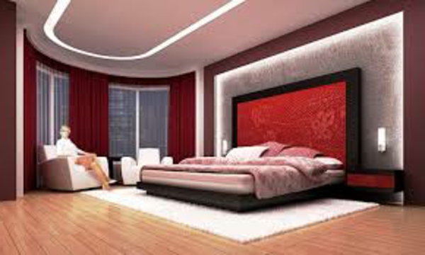 कमरे डिजाइन विचारों बड़े हेडर के साथ हो सकता है लाल सुंदरता