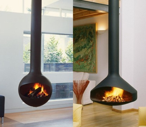 deux-intéressant-images-cheminée-suspendus-design moderne